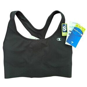 Champion NWT Jersey Stretch Racerback Sports Bra in Black Size Small